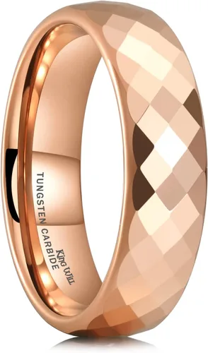 King Will Anillo de boda de carburo de tungsteno para hombres y mujeres, anillo de promesa para pareja de 0.079 pulgadas, 0.176 pulgadas,