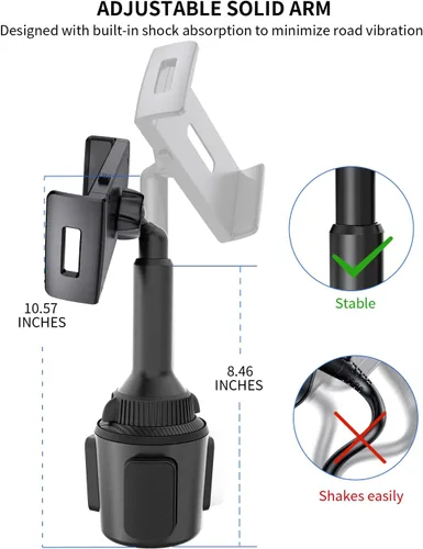 Miniatura 3 de APPS2Car Soporte para Tablet para Coche, Soporte para Tablet para Portavasos para Camión, Altura Ajustable Compatible con iPad Pro Air Mini