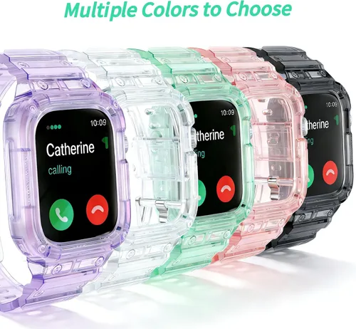Miniatura 7 de Compatible con Apple Watch Band transparente de 1.929 in 1.811 in 1.772 in 1.732 in 1.654 in 1.614 in 1.575 in 1.496 in para mujeres y hombres