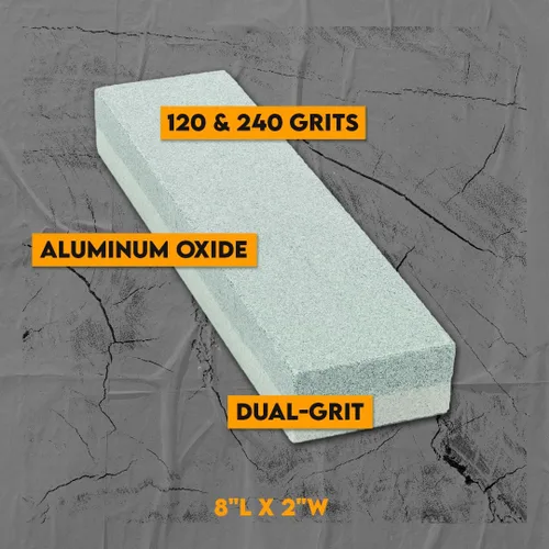 Miniatura 4 de SE Piedra de afilar de grano doble de 8 pulgadas, óxido de aluminio 120/240 para cuchillos, herramientas y cuchillas - SS8