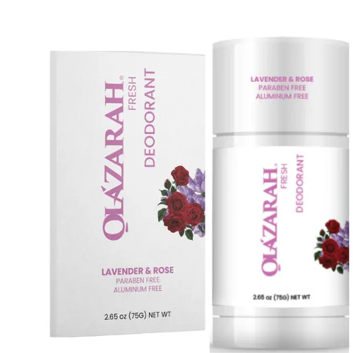 Natural Lavender & Rose Desodorante Antitranspirante en Barra de 48 Horas: Protección Libre de Manchas para Mujeres y Hombres, 2 oz.