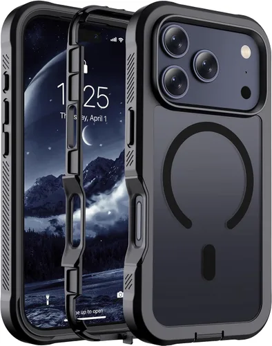 Miniatura 82 de jaroco - Funda magnética compatible con MagSafe para iPhone 11 de 6.1 pulgadas; protección de grado militar contra caídas, de doble capa