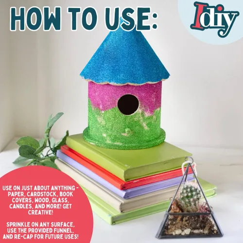 Miniatura 4 de iDIY - Brillantina ultra fina azul aguamarina (3.5 onzas), purpurina extrafina con bolsa de boquilla fácil de verter y embudo para resina, slime