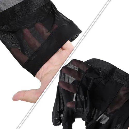 Miniatura 5 de Evankin Calzoncillos tipo bóxer sexy para hombre, ropa interior de seda de hielo, ropa interior de malla, transparente, lencería sin culo