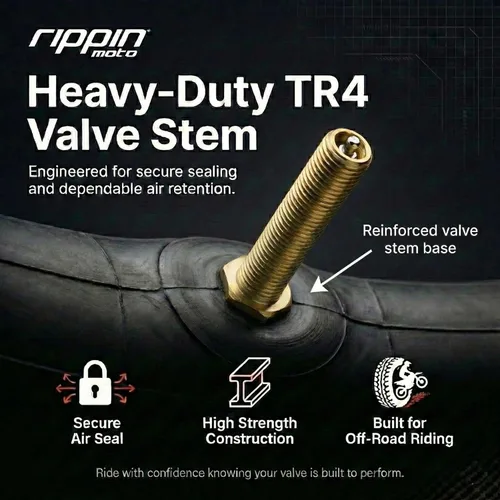 Miniatura 4 de Rippin Moto 2.75/3.00-19 Tubo interior resistente (70/100-19) de 2.5 mm de espesor - Válvula TR4 - Se ajusta a la mayoría de neumáticos de motocross