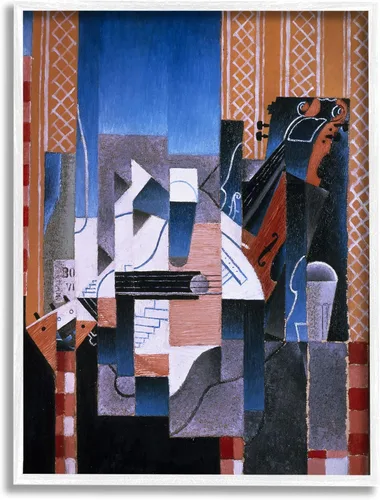 Miniatura 9 de Stupell Industries Violón y guitarra Juan Gris Pintura abstracta clásica enmarcada arte de la pared, diseño por one1000paintings