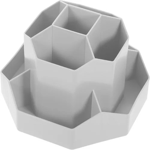 STOBOK Organizador giratorio para brochas cosméticas, soporte para lápices, organizador de almacenamiento de bolígrafos, soporte de papelería para