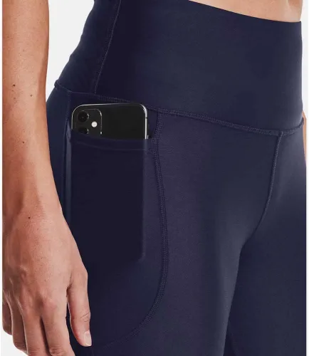 Miniatura 5 de Under Armour - Leggings capri con bolsillos para mujer, de tela HeatGear, de tiro alto y con pretina antideslizante