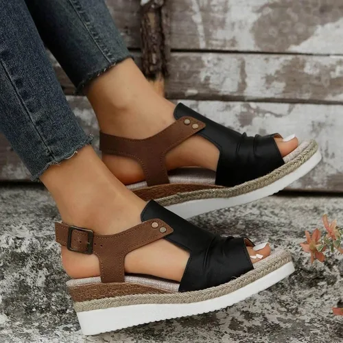 Miniatura 5 de Dheva-C Sandalias ortopédicas para mujer, sandalias de moda con punta abierta, sandalias para caminar con soporte de arco antideslizantes