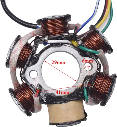 Miniatura 4 de Estator de volante Magneto de 6 bobinas y 5 alambres para 50cc 90cc 110cc 125cc PIT Quad Dirt Bike ATV Buggy