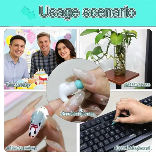 Miniatura 6 de Feosky Masilla adhesiva para póster, masilla adhesiva reutilizable y extraíble, 120 unidades, masilla de montaje para exhibir pinturas de pared