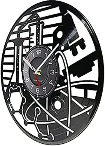 Miniatura 2 de Reloj de pared Física Prueba de reacción química Vinilo CD Disco de pared Reloj de pared Bioquímica Ciencia Obra de arte Decorativo Silencioso Reloj