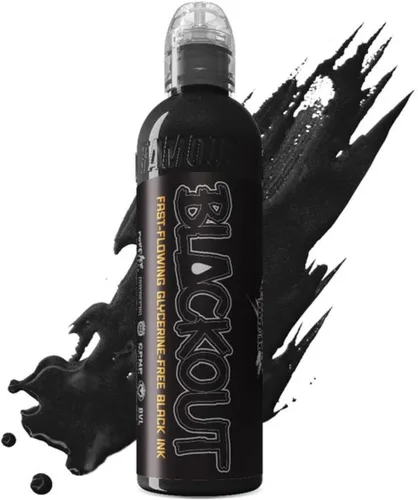World Famous - Tinta negra opaca para tatuaje, ultra fina, de larga duración para forro, sombreado y maquillaje permanente, suministros de tatuaje