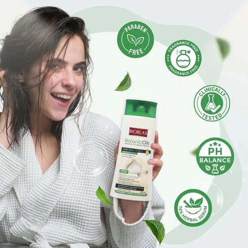 Miniatura 5 de BIOBLAS Champú de ajo – Crecimiento del cabello inodoro y sin perfume para hombres y mujeres – Aclarador para limpiar el cabello, raíces y cuero