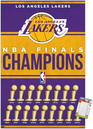 Miniatura 12 de Trends International NBA Los Angeles Lakers - Póster de pared de Champions 23, 22.4 pulgadas de largo x 14.7 pulgadas de ancho, versión enmarcada