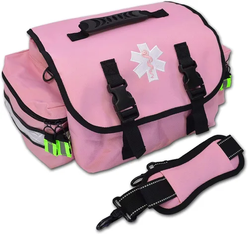 Lightning X Products Pequeño bolso EMT Medico de primeros auxilios Socorrista Trauma EMS con divisores - Rosa para damas