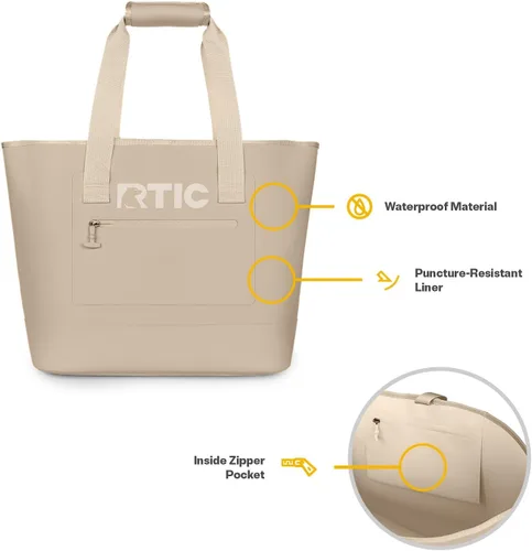 Miniatura 4 de Bolsa tote ultrarresistente RTIC, impermeable para playa, piscina, toalla, compras, de gran capacidad, resistente a perforaciones, grande