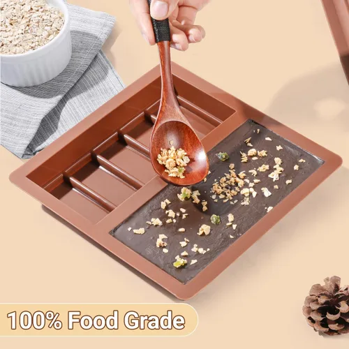Miniatura 9 de FUNBAKY Dubai Molde de silicona para barra de chocolate, cavidades de 1 pulgada de profundidad, molde grande y grueso, ideal para rellenar chocolate