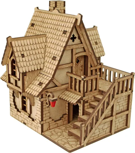 Miniatura 5 de Terreno de Fantasía de Pueblo TowerRex 28mm para Warhammer, Pathfinder, D&D