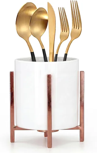 Miniatura 15 de 2 Piezas Soporte para Cubiertos de Encimera, Soporte de Cocina para Cucharas y Tenedores, Organizador de Utensilios de Encimera, Soporte para Sólido