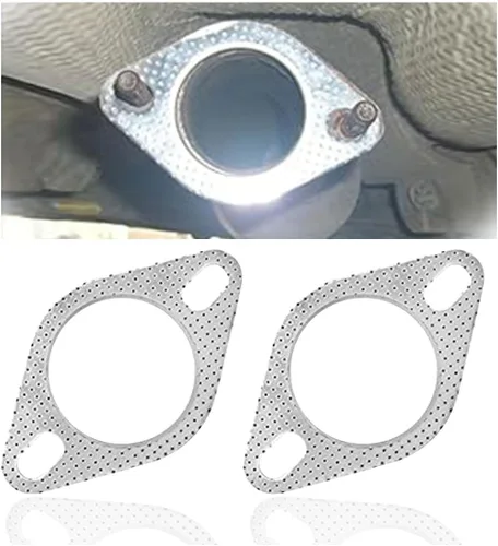Miniatura 8 de 2 piezas Junta de escape de coche, Junta de brida de escape de 2 pernos de 2 pulgadas con sello ultra, Junta de escape estándar, Junta de brida
