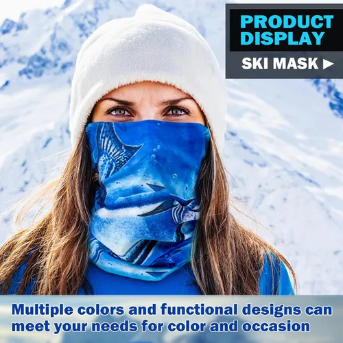 Miniatura 7 de Bufanda transpirable para el cuello, máscara facial para hombres y mujeres, senderismo, ciclismo, deportes, pesca, protección solar UV bandana