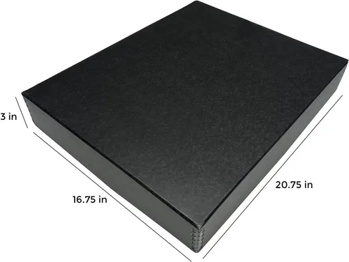 Miniatura 3 de Lineco Archival Caja de almacenamiento para impresión de 13x19 pulgadas, diseño frontal abatible, 13 1/2 x 19 1/2 x 3 pulgadas, color exterior: negro