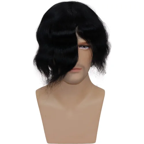 Miniatura 3 de toupee tupé para hombres 0.002 in ultra suave, transparente, piel fina, toda línea capilar natural con bucle en V para hombre, pelucas de sistemas