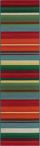 Miniatura 3 de Unique Loom Outdoor Modern Collection - Alfombra de área Jaco (4 pies 1 pulgada octágono multi/azul claro)