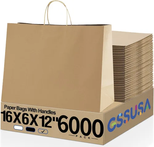 Miniatura 20 de GSSUSA Bolsas de regalo de papel de 5.25 x 3.75 x 8 pulgadas, paquete de 20000 bolsas de regalo para el día de San Valentín con asas, bolsa de papel