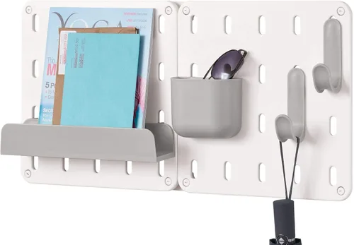 Miniatura 5 de iDesign Cade - Contenedor organizador modular de plástico sin BPA para colgar, 5.04 x 3.04 x 4 pulgadas, color gris