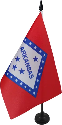 Miniatura 95 de Bandera de mesa de Colorado de 4 x 6 pulgadas, bandera de escritorio del estado de Colorado de EE. UU., 5.9 x 3.9 in, palo y base de plástico negro