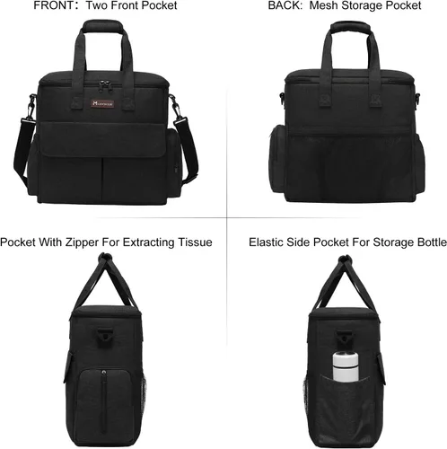 Miniatura 2 de Bolsa de viaje para perros de Modoker - Kit de viaje para perros para un fin de semana fuera, el set incluye organizador de bolsa de viaje para Negro