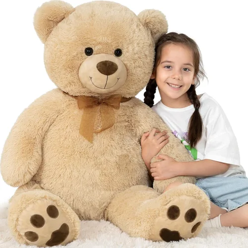 Miniatura 16 de Tezituor Oso de Peluche Marrón Beige de 24 Pulgadas - Juguetes de Oso de Peluche para Niños y Niñas