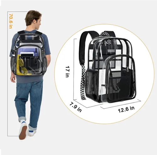 Miniatura 4 de PAMANO Mochila transparente, Negro -, A
