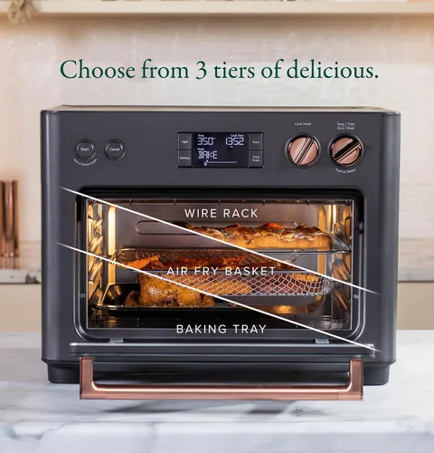Miniatura 3 de Horno Café Couture con 14 modos de cocción esenciales, incluyendo freír al aire, CrispFinish, hornear, asar, tueste, tostar, pizza, WiFi y conexión