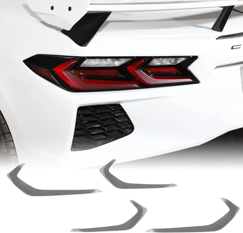 Miniatura 4 de Película de luz trasera precortada de tinte de humo compatible con Chevrolet Chevy Corvette C8 2020 2021 2022 2023, calcomanías adhesivas de luces