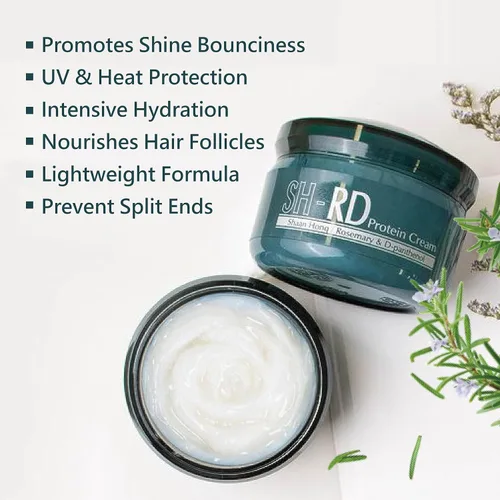 Miniatura 2 de SH-RD Crema proteica para cabello seco dañado Tratamiento capilar con proteínas sin enjuague para restaurar, revitalizar y reparar las puntas