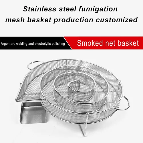 Miniatura 4 de Naysku Generador de humo frío, bandeja para ahumar pellets, ahumador de laberinto para frío, herramientas de cocina de parrilla de acero inoxidable