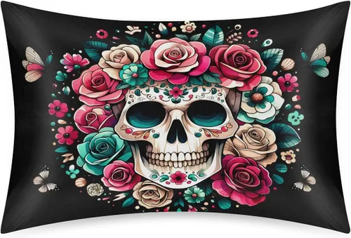 Miniatura 113 de Funda de almohada de satén de unicornio rosa lindo para cabello y piel, tamaño estándar, funda de almohada de seda suave de satén refrescante