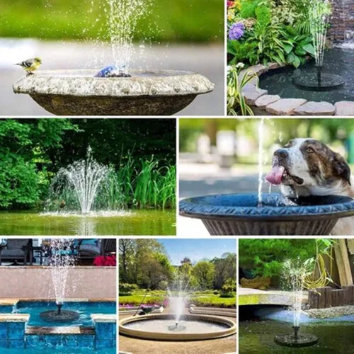 Miniatura 4 de Fuente solar para baño de pájaros, bomba de fuente flotante con energía solar, bomba de fuente de agua flotante de pie para baño de pájaros, jardín