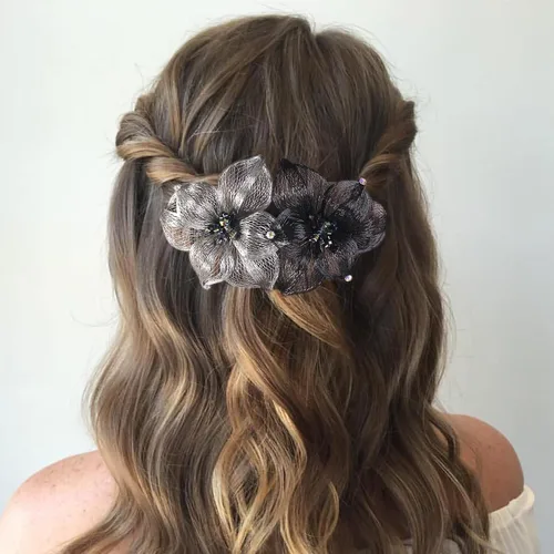 Miniatura 3 de Pasadores grandes para el pelo de las mujeres, pasadores de pelo grueso para mujer, accesorios de boda para mujer, alambre de cobre hecho a mano