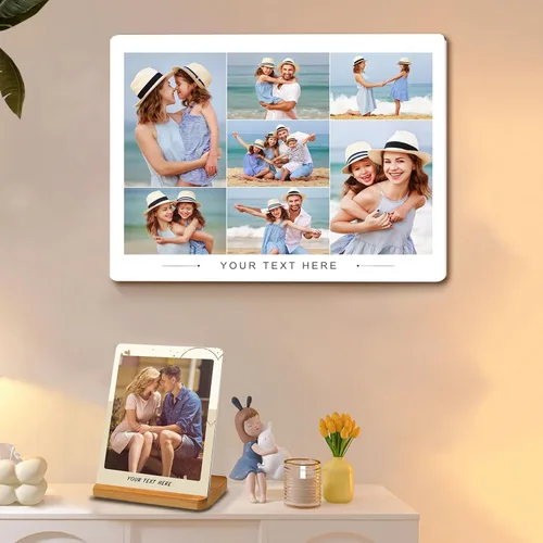 Miniatura 4 de Custom Style Marcos de Fotos Personalizados para Parejas con Impresiones de Fotos de Metal, Personaliza Tu Propio Marco de Fotos, Regalo de Imagen