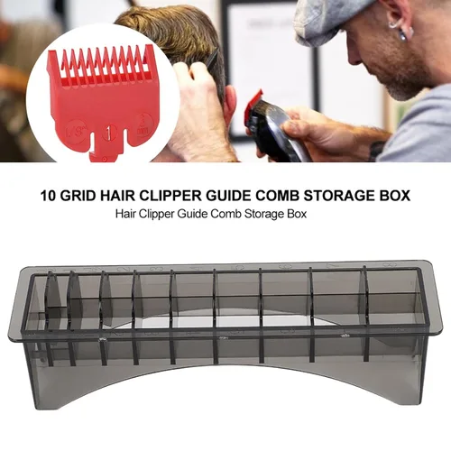 Miniatura 2 de Funda de almacenamiento para peine de guía, 10 rejillas eléctricas, para cortar el cabello, organizador de peine guía
