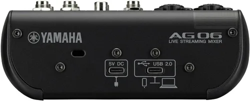 Miniatura 5 de Mezclador/Interfaz USB Yamaha AG06MK2 Negro de 6 canales de transmisión en vivo de audio loopback con paquete de software Steinberg
