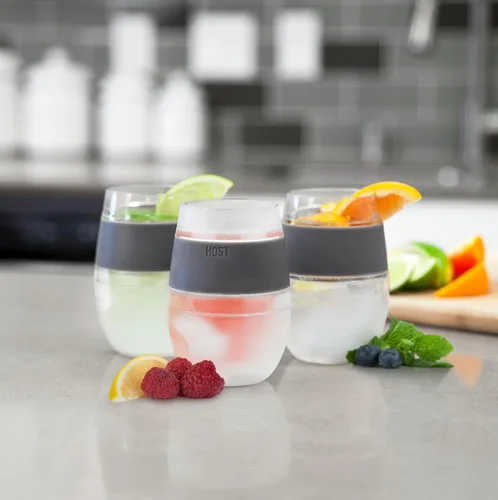 Miniatura 8 de Host Set de Tazas para Vino Congelables de 2 - Tazas de Plástico de Doble Pared Aisladas para Enfriar Vino con Gel Congelable, Vasos de Vino