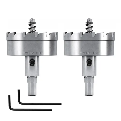 Miniatura 8 de Juego de sierra de carburo de 1 3/4 pulgadas y 1.772 in para taladro de taladro de metal con broca piloto para hojas de acero inoxidable, tubos