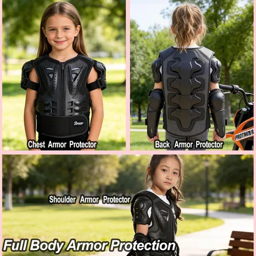 Miniatura 3 de Reomoto Kids Full Body Protector Youth Dirt Bike Gear for Motorcycle Cycling Skiing Motorbike Riding Bike Vest with Knee Elbow Protectors