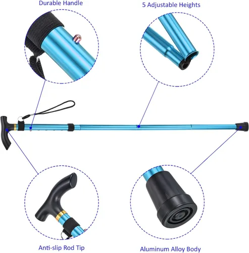 Miniatura 5 de M METERXITY Trekking Poles - Collapsible Hiking Walking Sticks, Telescopic & Folding, Apply to Women Walking Backpacking