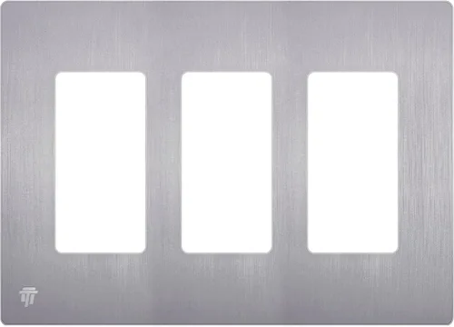 Miniatura 67 de ENERLITES Placas de pared decorativas sin tornillos, cubiertas de tomacorrientes seguras para niños, tamaño de 4 posiciones, 4.68" H x 8.30" L, Negro